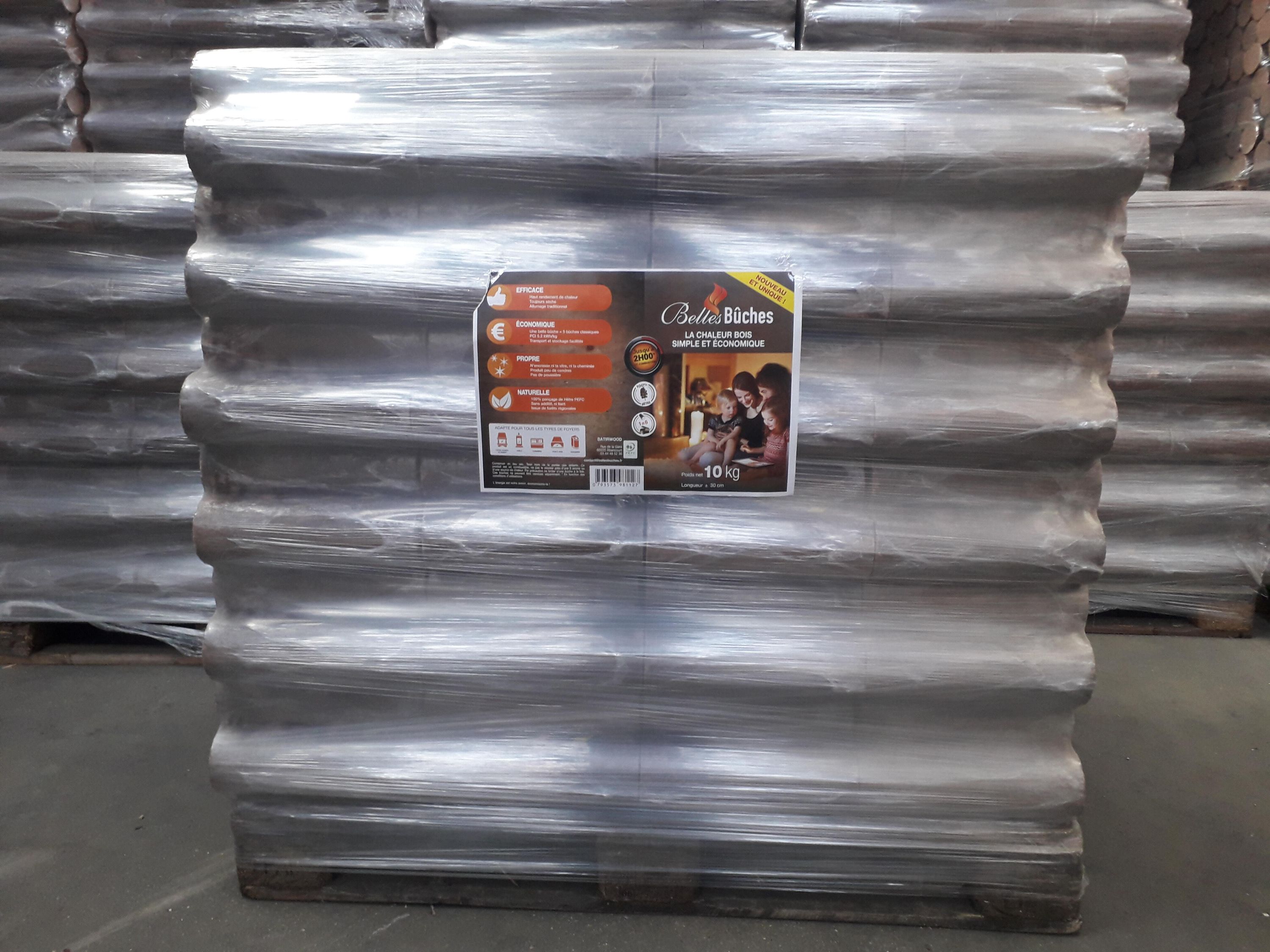 Palette bois densifié BELLES BUCHES 4 x 96