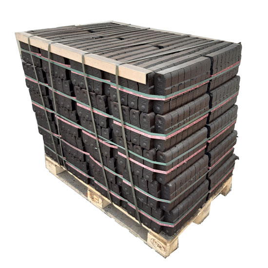 Briquettes de lignite palette de 1 T (40 paquets de 25 kg)