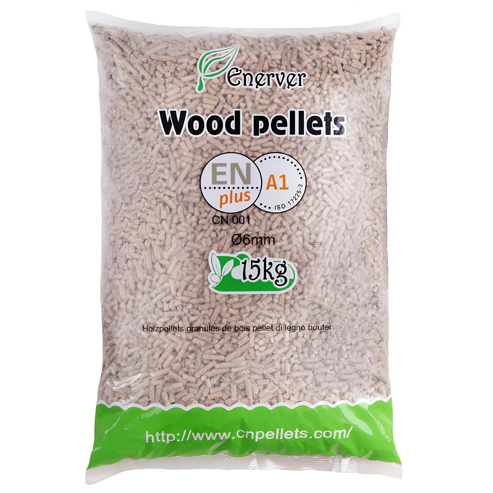 WOOD PELLETS – Granulés de bois sac 15 KG – X140 – ENERVER