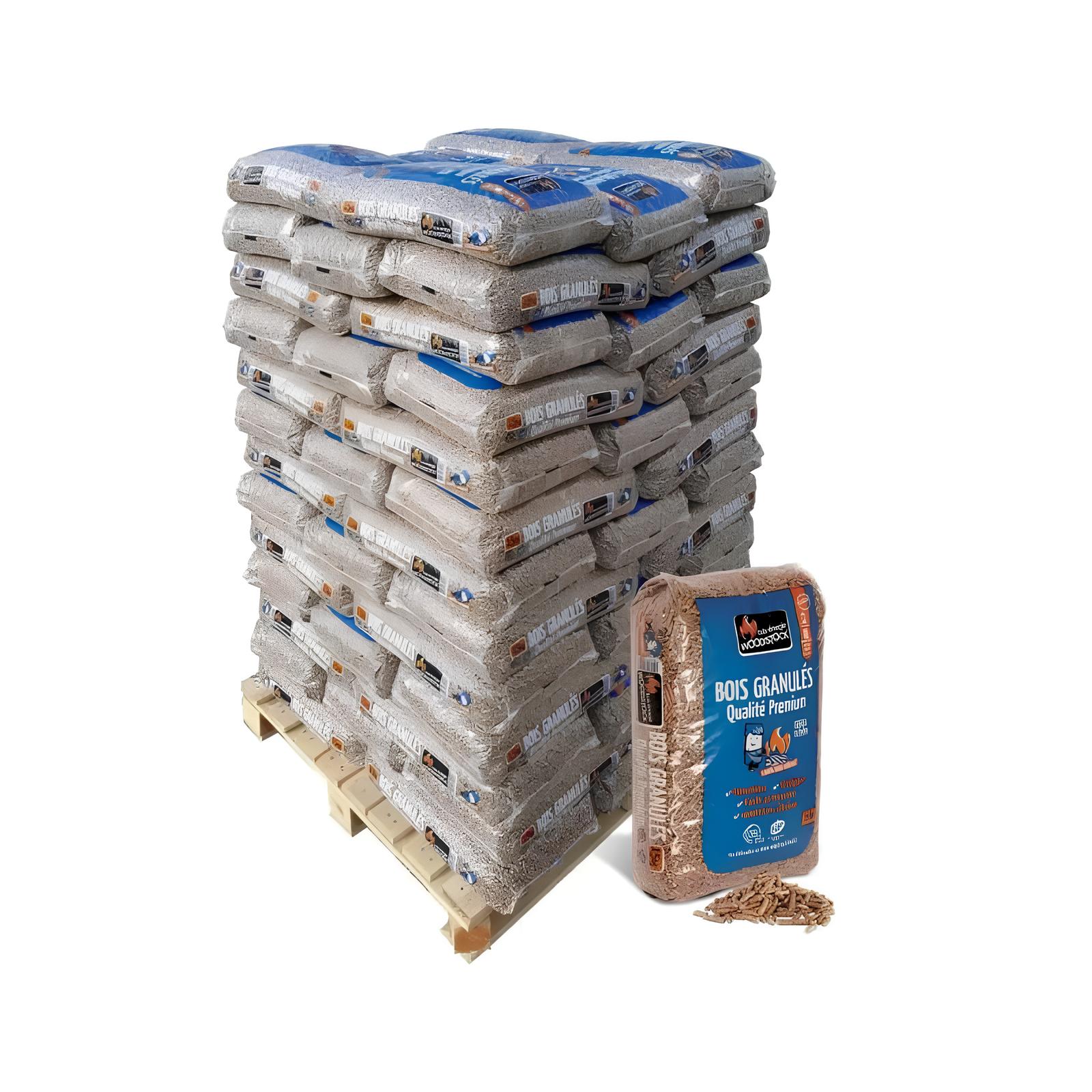Palette de granulés WOODSTOCK (66 sacs)