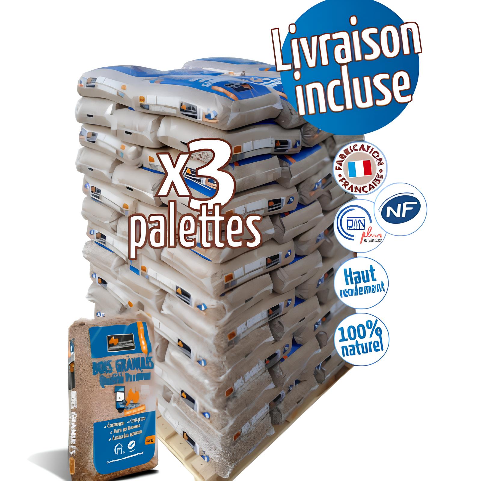 Palette granulés de bois NATURE PELLETS (84 sacs de 15kg)