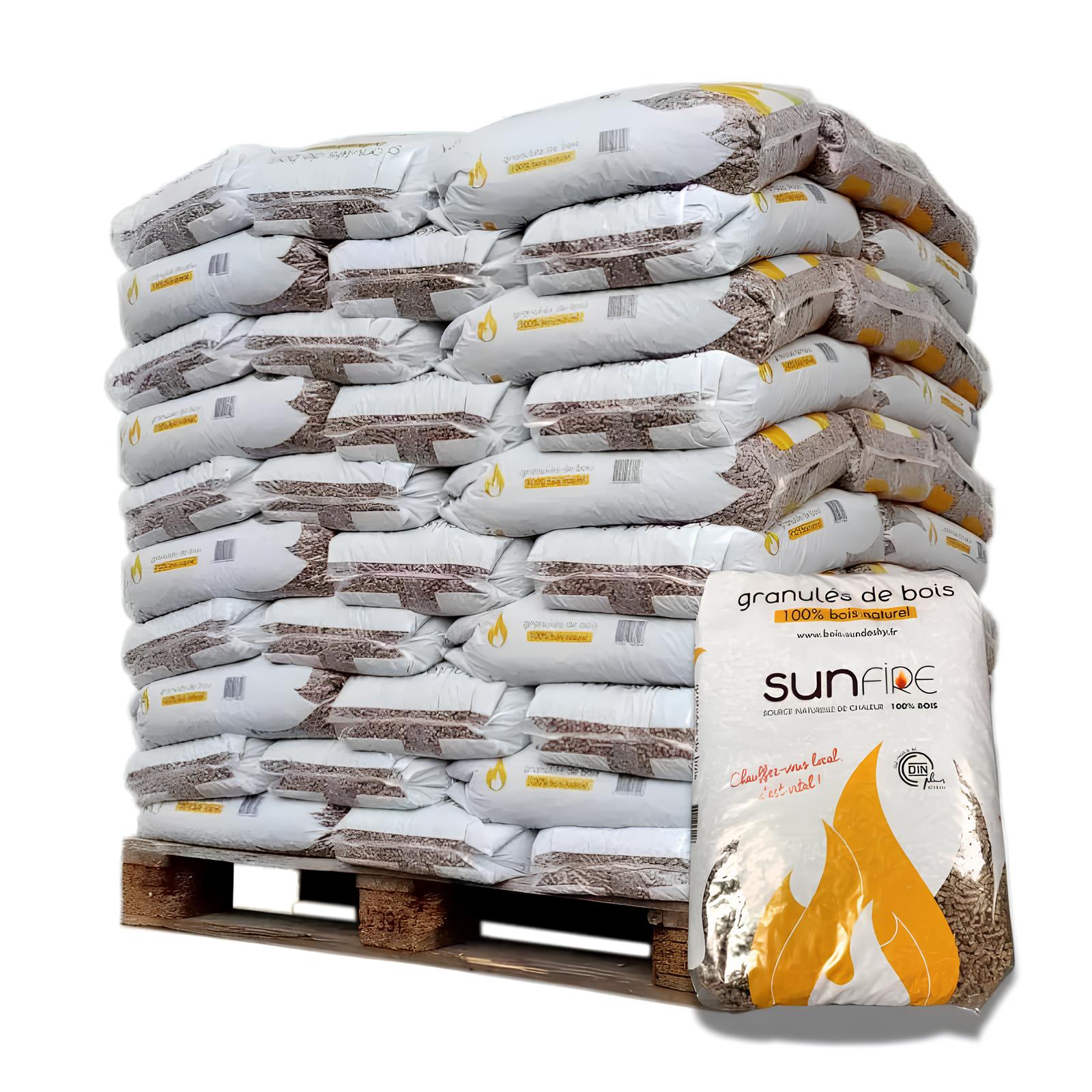 Pellet SunFire – Palette de 70 sacs de 15 kg