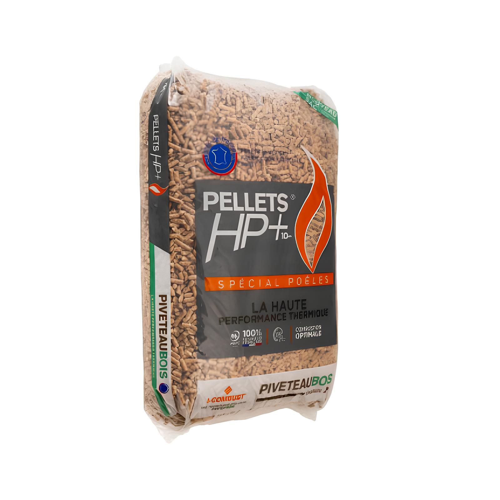 Granulés de bois HP+ – Piveteau – palette de 60 Sacs de 15kg