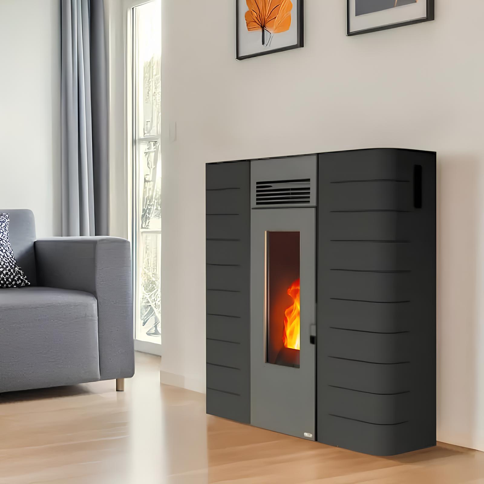 Poêle à granulés canalisable extra plat Pinarello – 12 Kw